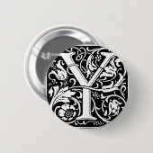 Brief Y Medieval Monogram  Initiaal Ronde Button 5,7 Cm (Voorkant /achterkant)