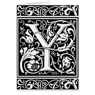 Brief Y Middeleeuws Monogram Art Nouveau