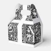 Brief Y Middeleeuws Monogram Art Nouveau Bedankdoosjes (Achterkant)