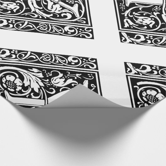 Brief Y Middeleeuws Monogram Art Nouveau Cadeaupapier (Hoek)