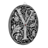Brief Y Middeleeuws Monogram Art Nouveau Dartbord (Voorkant Links)