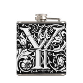 Brief Y Middeleeuws Monogram Art Nouveau Heupfles (Achterkant)