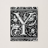 Brief Y Middeleeuws Monogram Art Nouveau Legpuzzel (Verticaal)