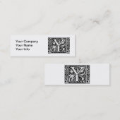 Brief Y Middeleeuws Monogram Art Nouveau Mini Visitekaartje (Voorkant / Achterkant)