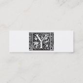 Brief Y Middeleeuws Monogram Art Nouveau Mini Visitekaartje (Achterkant)