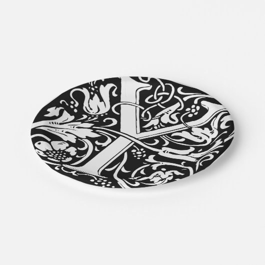 Brief Y Middeleeuws Monogram Art Nouveau Papieren Bordje (Gekanteld)