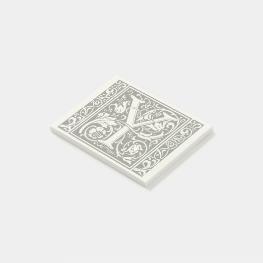 Brief Y Middeleeuws Monogram Art Nouveau Post-it® Notes (Schuin)