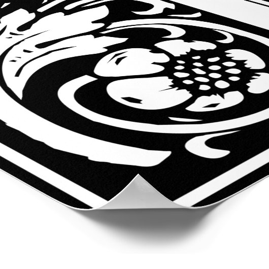 Brief Y Middeleeuws Monogram Art Nouveau Poster (Hoek)