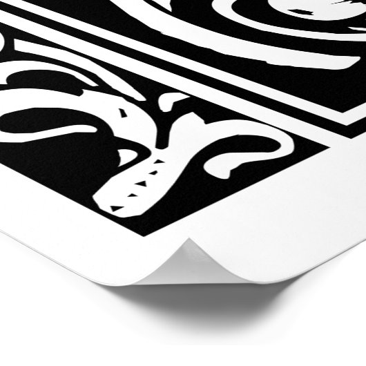 Brief Y Middeleeuws Monogram Art Nouveau Poster (Hoek)