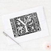 Brief Y Middeleeuws Monogram Art Nouveau Rechthoekige Sticker (Envelop)
