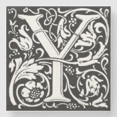 Brief Y Middeleeuws Monogram Art Nouveau Stenen Onderzetter (Voorkant)
