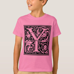 Brief Y Middeleeuws Monogram Art Nouveau T-shirt