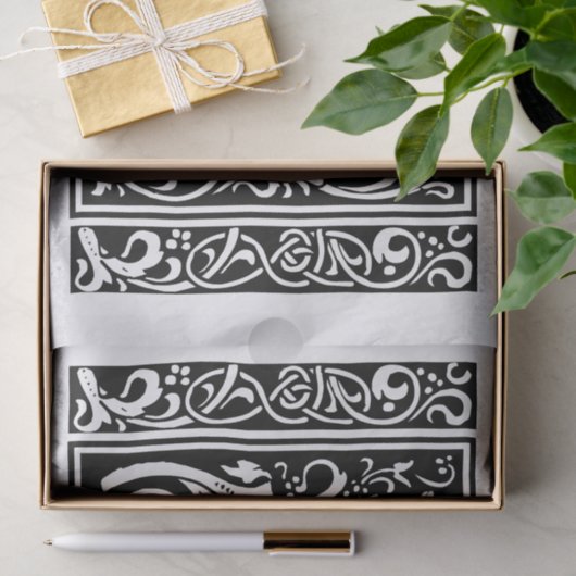 Brief Y Middeleeuws Monogram Art Nouveau Tissuepapier (Geschenk)