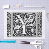 Brief Y Middeleeuws Monogram Art Nouveau Tissuepapier (Craft)