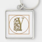 BRIEF Y MONOGRAM Beauful Wedding New Home Gift Sleutelhanger (Voorkant)