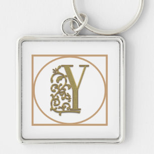 BRIEF Y MONOGRAM Beauful Wedding New Home Gift Sleutelhanger