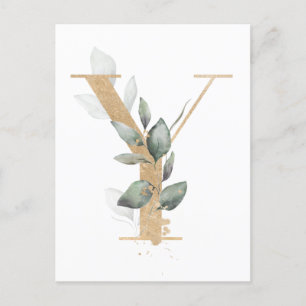 Brief Y Monogram Briefkaart