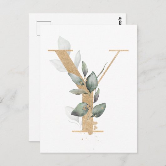 Brief Y Monogram Briefkaart (Voorkant / Achterkant)