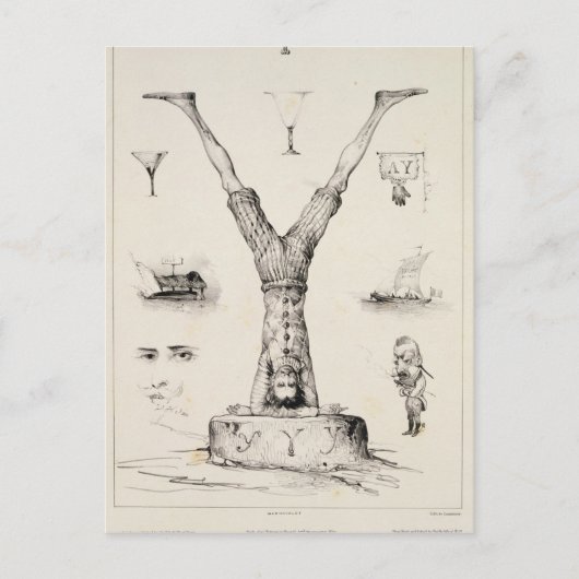 Brief Y van een alfabet-primer Briefkaart (Voorkant)