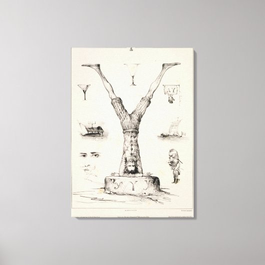 Brief Y van een alfabet-primer Canvas Afdruk (Voorkant)