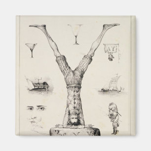 Brief Y van een alfabet-primer Magneet