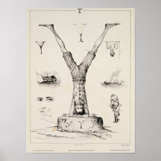 Brief Y van een alfabet-primer Poster (Voorkant)