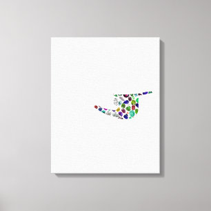 Brief "YOD" Canvas Afdruk