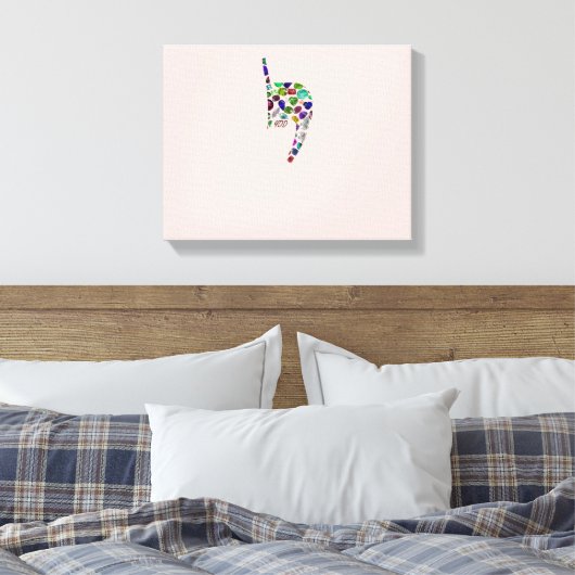 Brief "YOD" Canvas Afdruk (Insitu (Slaapkamer))