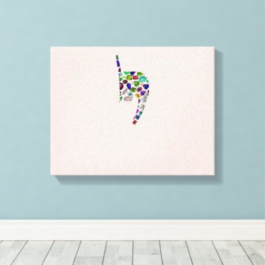 Brief "YOD" Canvas Afdruk (Insitu (Houten vloer))