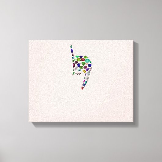 Brief "YOD" Canvas Afdruk (Voorkant)