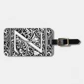 Brief Z Middeleeuws Monogram Art Nouveau Bagagelabel (Voorkant horizontaal)