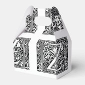 Brief Z Middeleeuws Monogram Art Nouveau Bedankdoosjes (Achterkant)