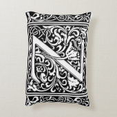 Brief Z Middeleeuws Monogram Art Nouveau Decoratief Kussen (Achterkant (Verticaal))