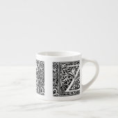 Brief Z Middeleeuws Monogram Art Nouveau Espresso Kop (Rechts)