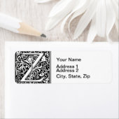 Brief Z Middeleeuws Monogram Art Nouveau Etiket (Insitu)