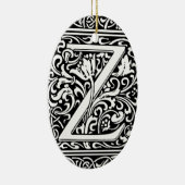 Brief Z Middeleeuws Monogram Art Nouveau Keramisch Ornament (Rechts)