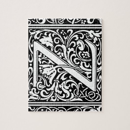 Brief Z Middeleeuws Monogram Art Nouveau Legpuzzel (Verticaal)