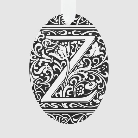 Brief Z Middeleeuws Monogram Art Nouveau Ornament (voorkant)