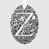 Brief Z Middeleeuws Monogram Art Nouveau Ornament (achterkant)