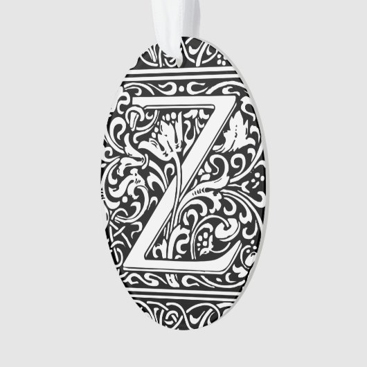Brief Z Middeleeuws Monogram Art Nouveau Ornament (voorkant)