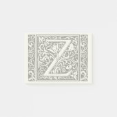 Brief Z Middeleeuws Monogram Art Nouveau Post-it® Notes (Voorkant)