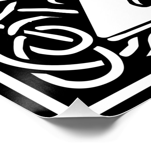 Brief Z Middeleeuws Monogram Art Nouveau Poster (Hoek)