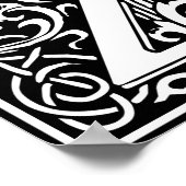Brief Z Middeleeuws Monogram Art Nouveau Poster (Hoek)
