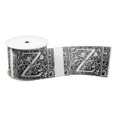 Brief Z Middeleeuws Monogram Art Nouveau Satijnen Lint (Spoel)