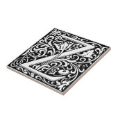 Brief Z Middeleeuws Monogram Art Nouveau Tegeltje (Zijkant)