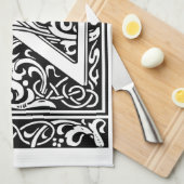 Brief Z Middeleeuws Monogram Art Nouveau Theedoek (Quarter Fold)