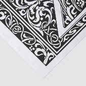 Brief Z Middeleeuws Monogram Art Nouveau Tissuepapier (Detail)