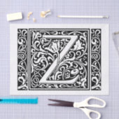 Brief Z Middeleeuws Monogram Art Nouveau Tissuepapier (Craft)