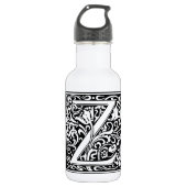 Brief Z Middeleeuws Monogram Art Nouveau Waterfles (Voorkant)