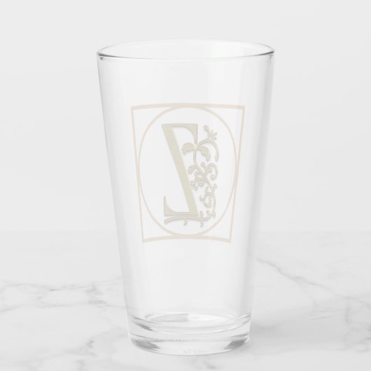 BRIEF Z MONOGRAM Beauful Wedding New Home Gift Glas (Achterkant)